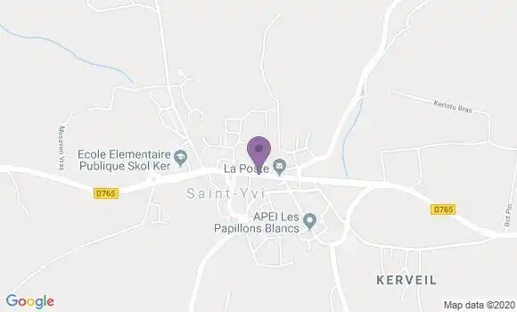 Localisation Crédit Agricole Agence de Saint Yvi