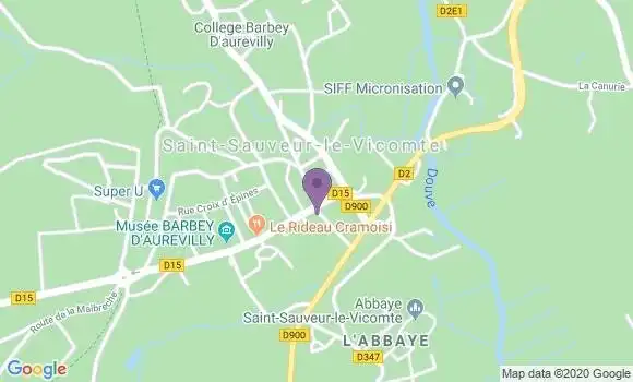 Localisation Crédit Agricole Agence de Saint Sauveur le Vicomte