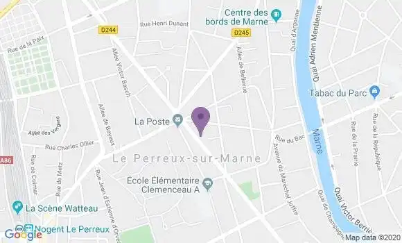 Localisation Crédit Agricole Agence de Le Perreux sur Marne