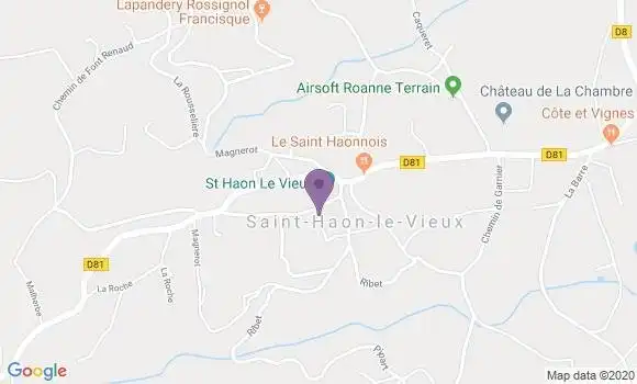 Localisation Crédit Agricole Agence de Saint Germain Lespinasse