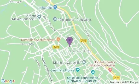 Localisation Crédit Agricole Agence de Guebwiller