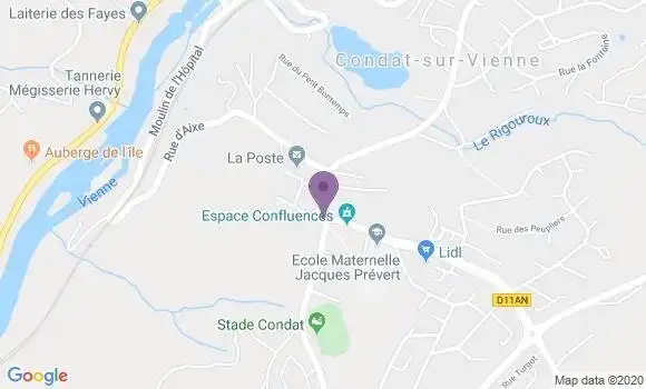 Localisation Crédit Agricole Agence de Condat