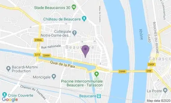 Localisation Crédit Agricole Agence de Beaucaire Centre