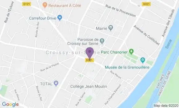 Localisation LCL Agence de Croissy sur Seine