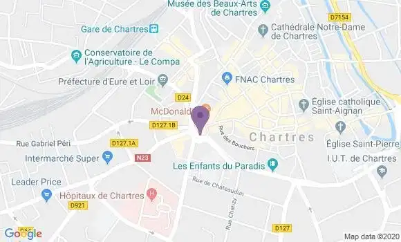 Localisation LCL Agence de Chartres