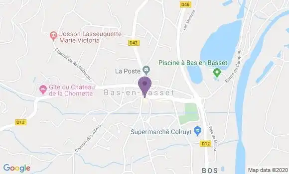 Localisation Crédit Agricole Agence de Bas en Basset