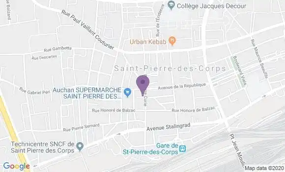 Localisation Crédit Agricole Agence de Saint Pierre des Corps