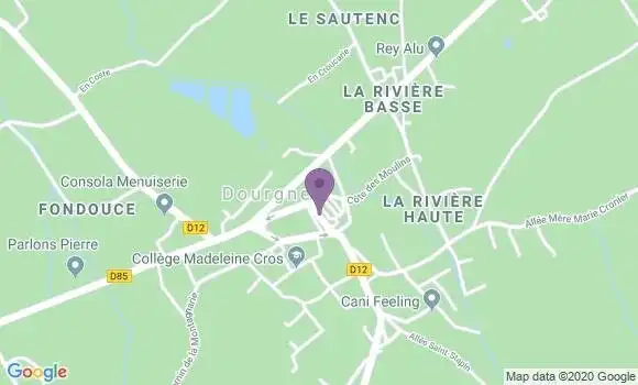 Localisation Crédit Agricole Agence de Dourgne