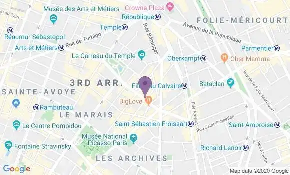 Localisation Crédit Agricole Agence de Paris Bretagne
