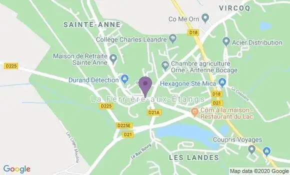 Localisation Crédit Agricole Agence de La Ferrière aux Etangs