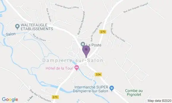 Localisation Crédit Agricole Agence de Dampierre sur Salon