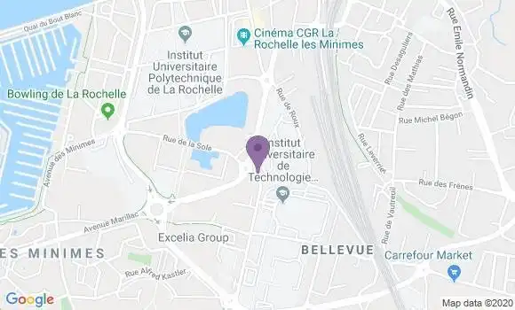 Localisation Société Générale Agence de La Rochelle Minimes