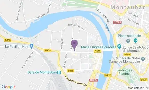 Localisation Crédit Agricole Agence de Montauban Villebourbon