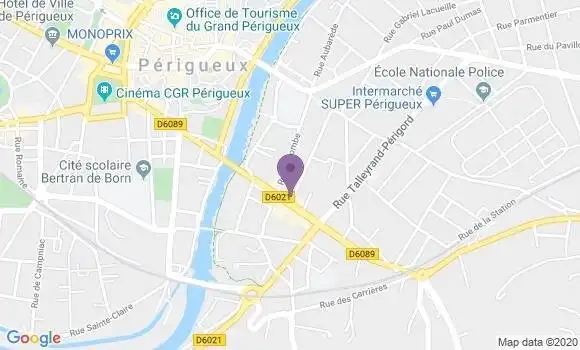 Localisation Crédit Agricole Agence de Périgueux Saint Georges