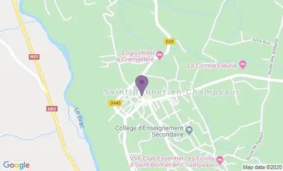 Localisation Crédit Agricole Agence de Saint Bonnet en Champsaur