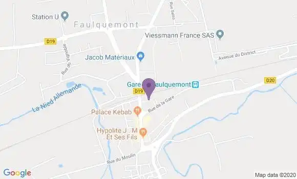 Localisation Crédit Agricole Agence de Faulquemont