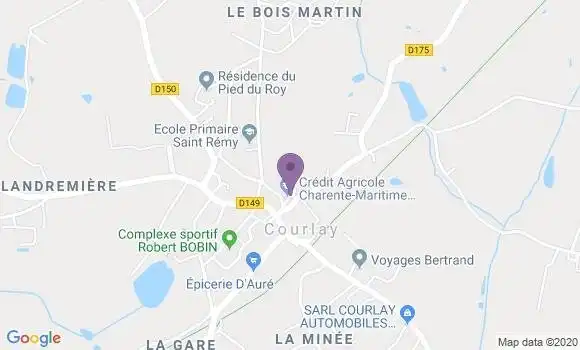 Localisation Crédit Agricole Agence de Courlay
