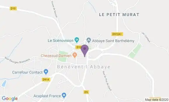 Localisation Crédit Agricole Agence de Bénévent l