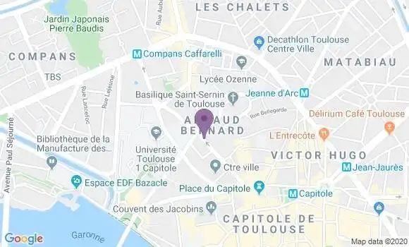 Localisation LCL Agence de Toulouse Universités
