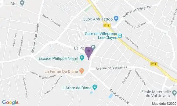 Localisation Crédit Agricole Agence de Les Clayes sous Bois