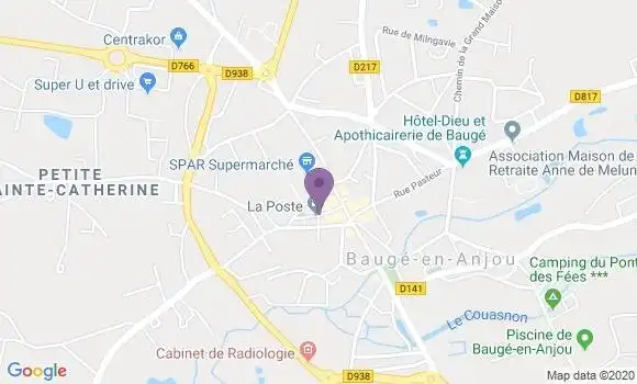Localisation Crédit Agricole Agence de Baugé en Anjou