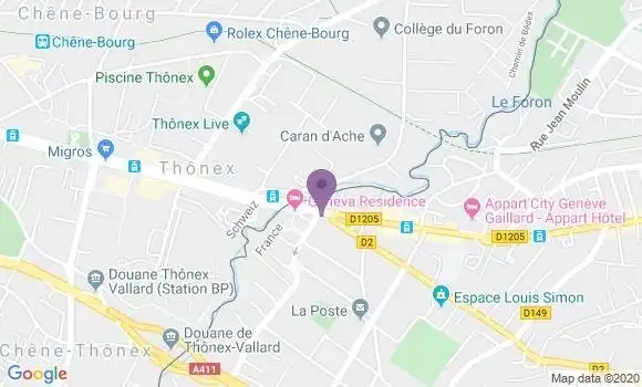 Localisation Crédit Agricole Agence de Gaillard
