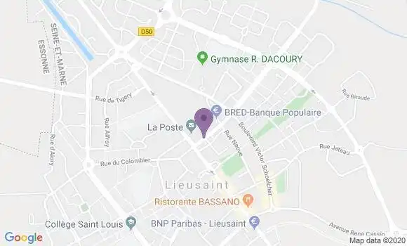 Localisation Crédit Agricole Agence de Lieusaint