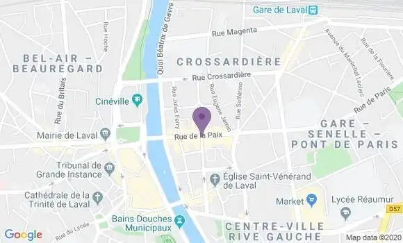 Localisation LCL Agence de Laval
