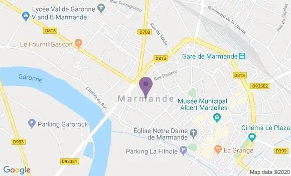 Localisation Crédit Agricole Agence de Marmande Thivras