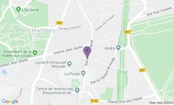 Localisation LCL Agence de Chatenay Malabry