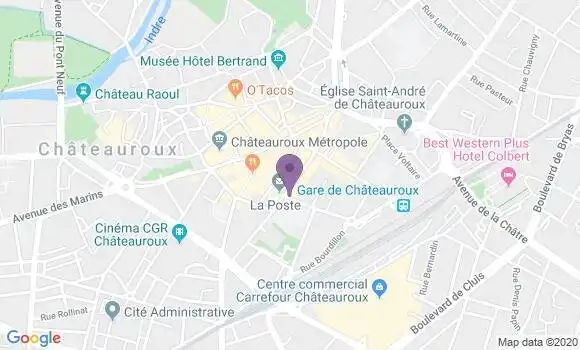 Localisation LCL Agence de Châteauroux