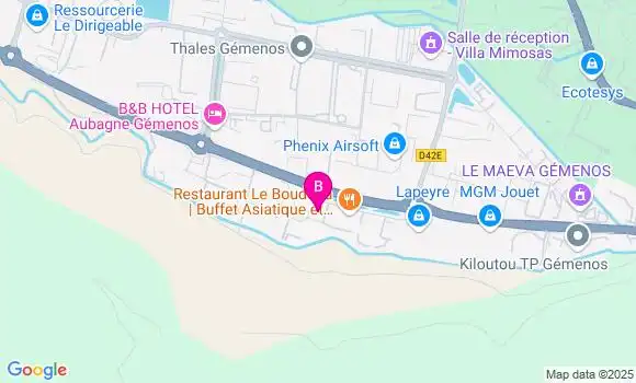 Localisation LCL Agence de Géménos