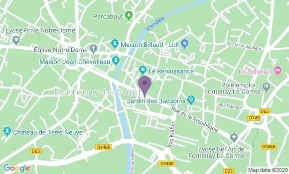 Localisation LCL Agence de Fontenay le Comte
