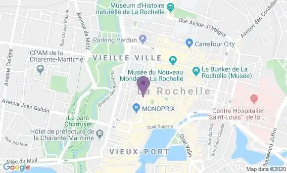 Localisation LCL Agence de La Rochelle