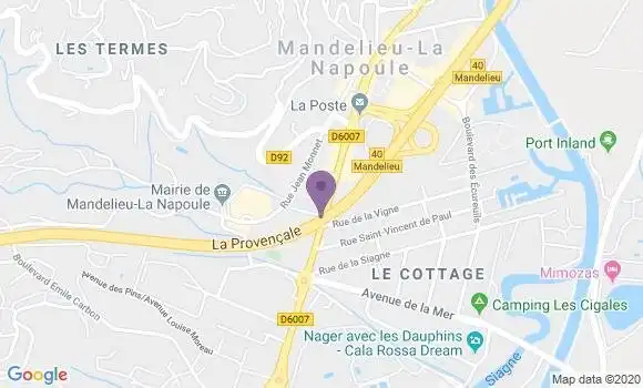 Localisation LCL Agence de Mandelieu la Napoule