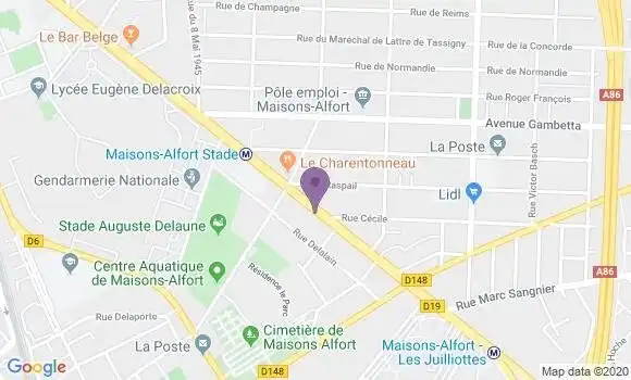 Localisation LCL Agence de Maisons Alfort Leclerc