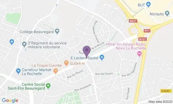 Localisation Société Générale Agence de La Rochelle Sautel