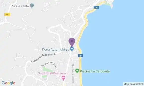 Localisation LCL Agence de Bastia Lupino