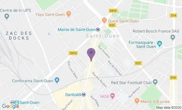 Localisation LCL Agence de Saint Ouen Hôtel de Ville