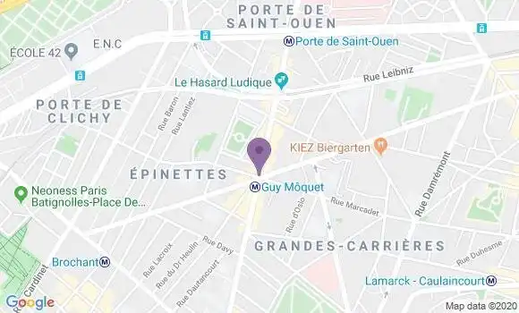 Localisation LCL Agence de Paris Guy Moquet