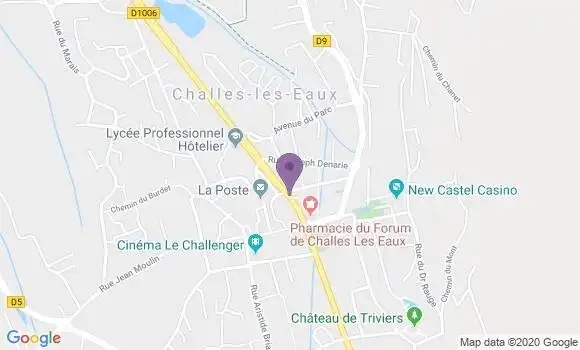Localisation LCL Agence de Challes les Eaux
