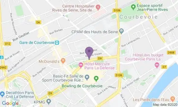 Localisation LCL Agence de Courbevoie Charras
