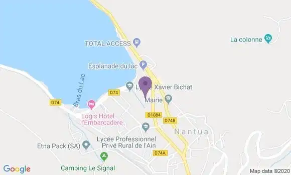Localisation LCL Agence de Nantua