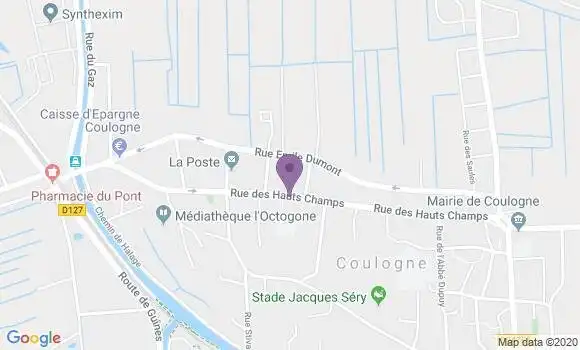Localisation LCL Agence de Coulogne