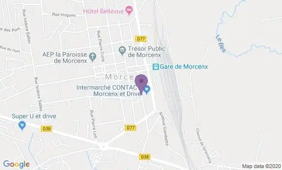 Localisation LCL Agence de Morcenx
