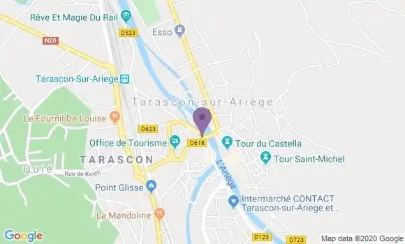 Localisation LCL Agence de Tarascon sur Ariège