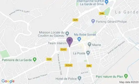 Localisation LCL Agence de La Garde