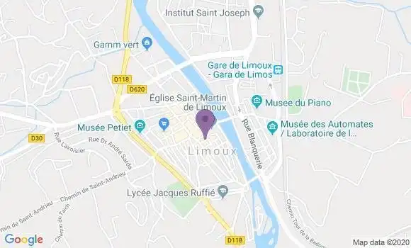 Localisation LCL Agence de Limoux