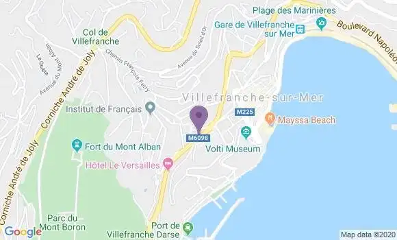 Localisation LCL Agence de Villefranche sur Mer