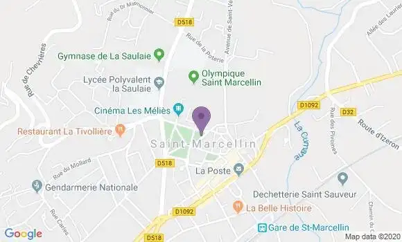 Localisation LCL Agence de Saint Marcellin